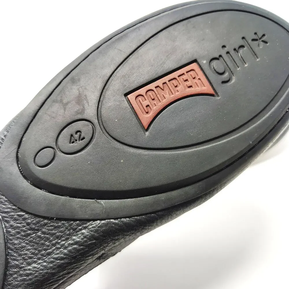 Camper Shoes Womens 11 Boots Right Nina Ankle Slip On Black Leather 42 - Picture 8 of 8